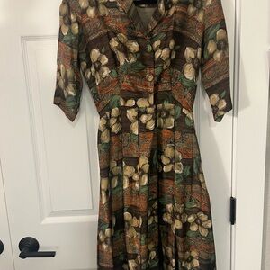 Vintage Julie Miller California Floral Midi Dress